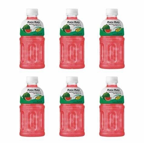 *Mogu Mogu Nata De Coco Drink Watermelon 6x320ml (Tray) MOGU MOGU 西瓜味(托)