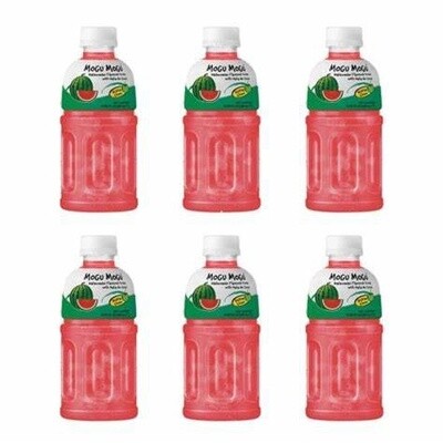 *Mogu Mogu Nata De Coco Drink Watermelon 6x320ml (Tray) MOGU MOGU 西瓜味(托)