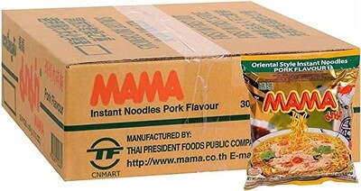 Mama Noodles Pork Flavour 30x60g (Case) 媽媽豬肉味麵