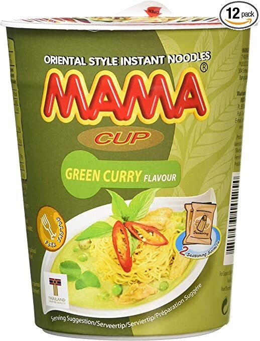 Mama Cup Noodle Green Curry 70g 媽媽青咖喱味杯麵