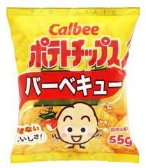 *CALBEE Potato Crisps - BBQ 105g 卡樂B薯片燒烤味