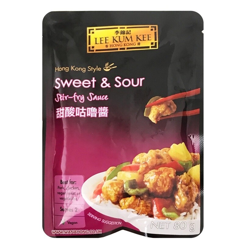 LEE KUM KEE Sweet &amp; Sour Stir Fry Sauce  80g 李錦記甜酸咕嚕醬