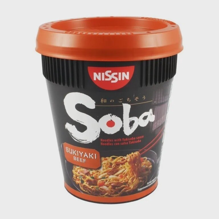 Nissin Cup Noodles Sukiyaki Beef Soba 89g 日清壽喜燒牛味撈麵