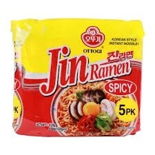 Ottogi Jin Ramen Spicy Multipack 5x120g Ottogi Jin 辣味拉麵