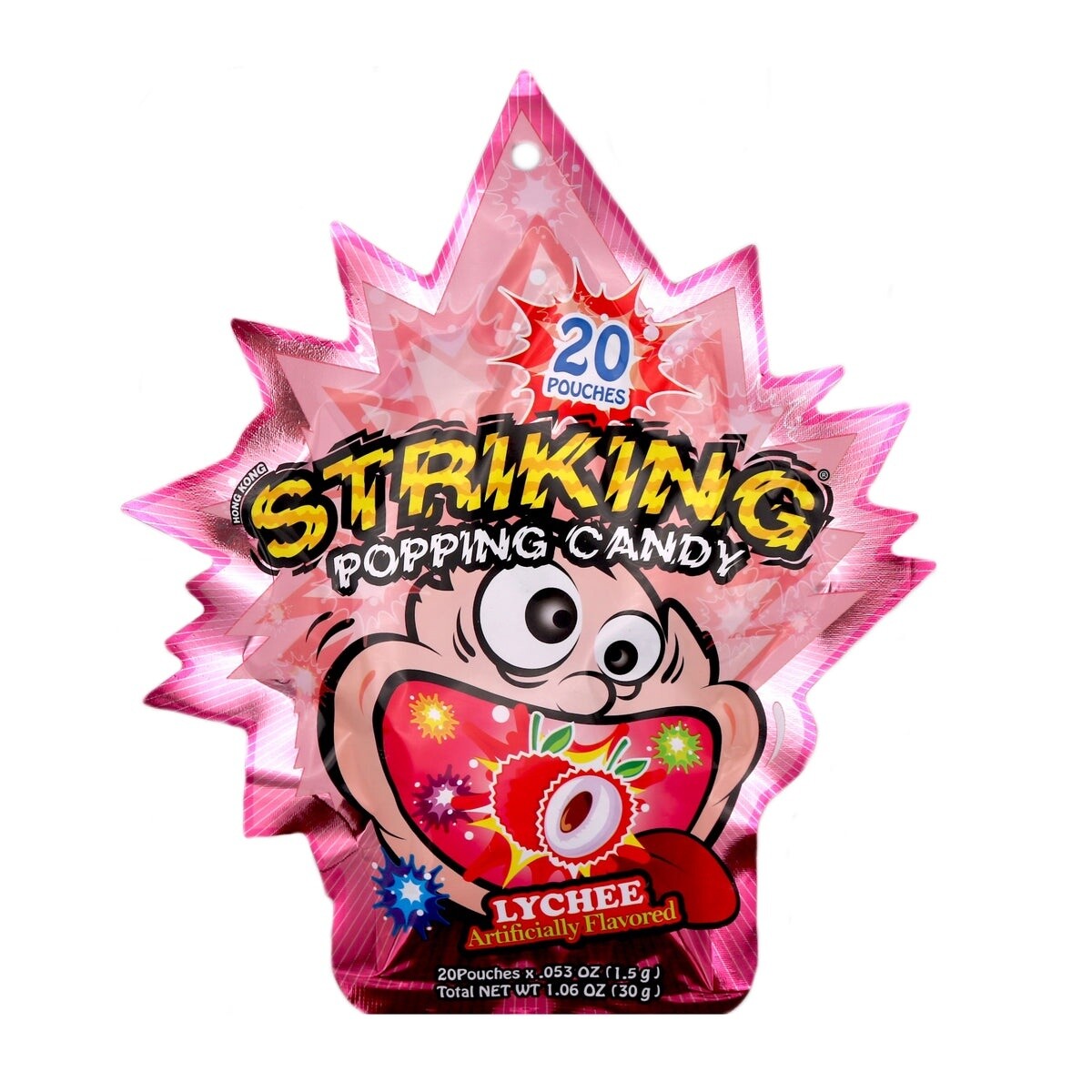 *Striking Lychee Flavour Popping Candy 30g 索勁荔枝味爆炸糖 30g
