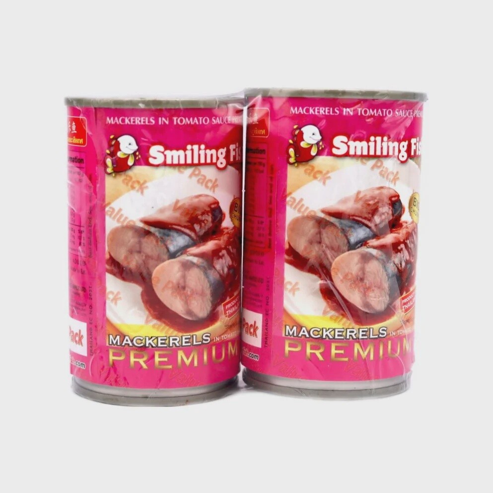 Smiling Fish Macherels in Tomato Sauce – 155g (Premium Dual Pack) 樂魚牌茄醬馬鮫魚 155g (優惠孖裝)