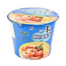 Unif Shrimp Fish Flavour Bowl Instant Noodle 108g 統一來一桶鮮蝦魚板麵