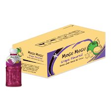 *Mogu Mogu Nata De Coco Drink Grape 4x6x320ml (CASE) MOGU MOGU提子味