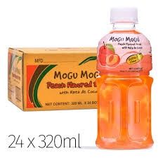 *Mogu Mogu Nata De Coco Drink Peach 4x6x320ml (Case) MOGU MOGU桃味(箱)