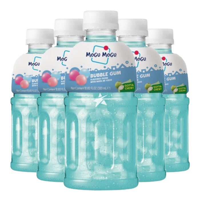 *Mogu Mogu Nata De Coco Drink Bubble Gum 6x320ml (TRAY) 椰果飲料泡泡糖味