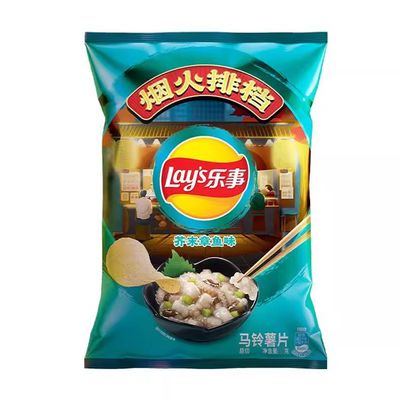*  Lay&#39;s Potato Chip Mustard Octopus 70g 樂事薯片 - 芥末章魚味