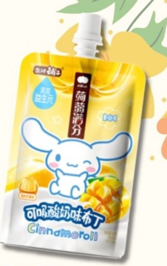 JuRuo Jelly Drink - Yogurt Pudding Mango Flavour 80g 蒟蒻滿分可吸酸奶味布丁芒果味