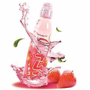 Hatakosen Strawberry Ramune Soda 200ml 哈達日本波子彈珠汽水-草莓味200ml