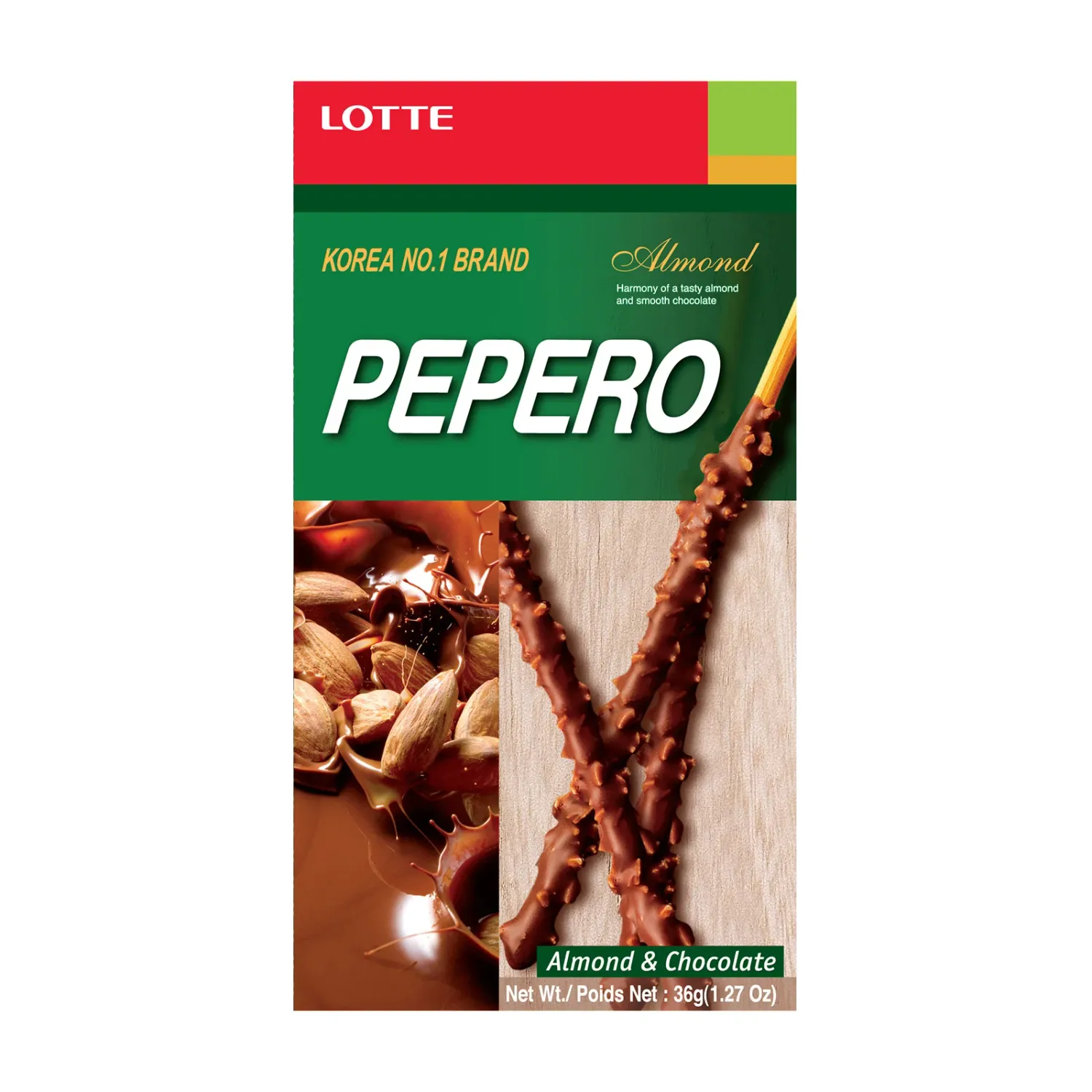 Lotte Pepero Almond 32g 樂天杏仁朱古力棒