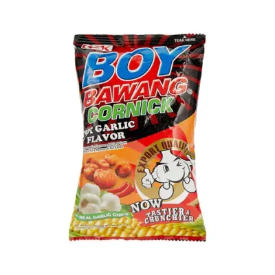 Boy Bawang Cornick Hot Garlic 90g 辣蒜味粟米小食 90g