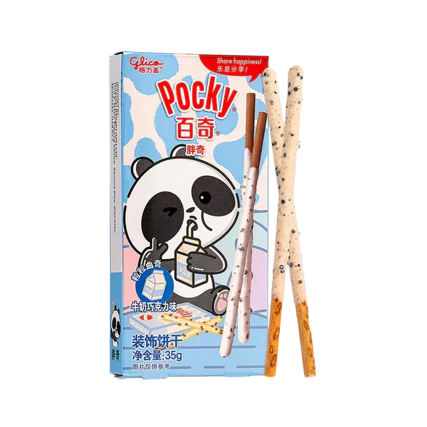 Glico Animal Pocky - MIlk &amp; Chocolate 35g 高胖牛奶朱古力百力滋