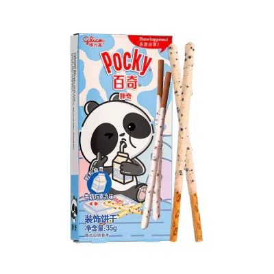 Glico Animal Pocky - MIlk &amp; Chocolate 35g 高胖牛奶朱古力百力滋