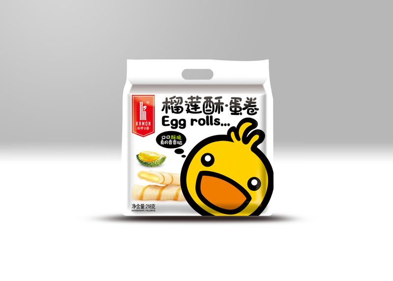 Kaman Egg rolls-Durian 咔囉卡曼榴槤味蛋卷