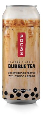 POCAS Bubble Tea Brown Sugar 490ml 珍珠奶茶- 黑糖味
