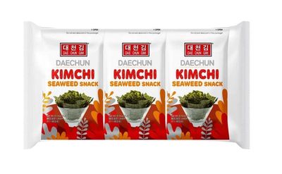 DAECHUN Seaweed Snack Kimchi Flavour (3x4g) 泡菜味海苔零食