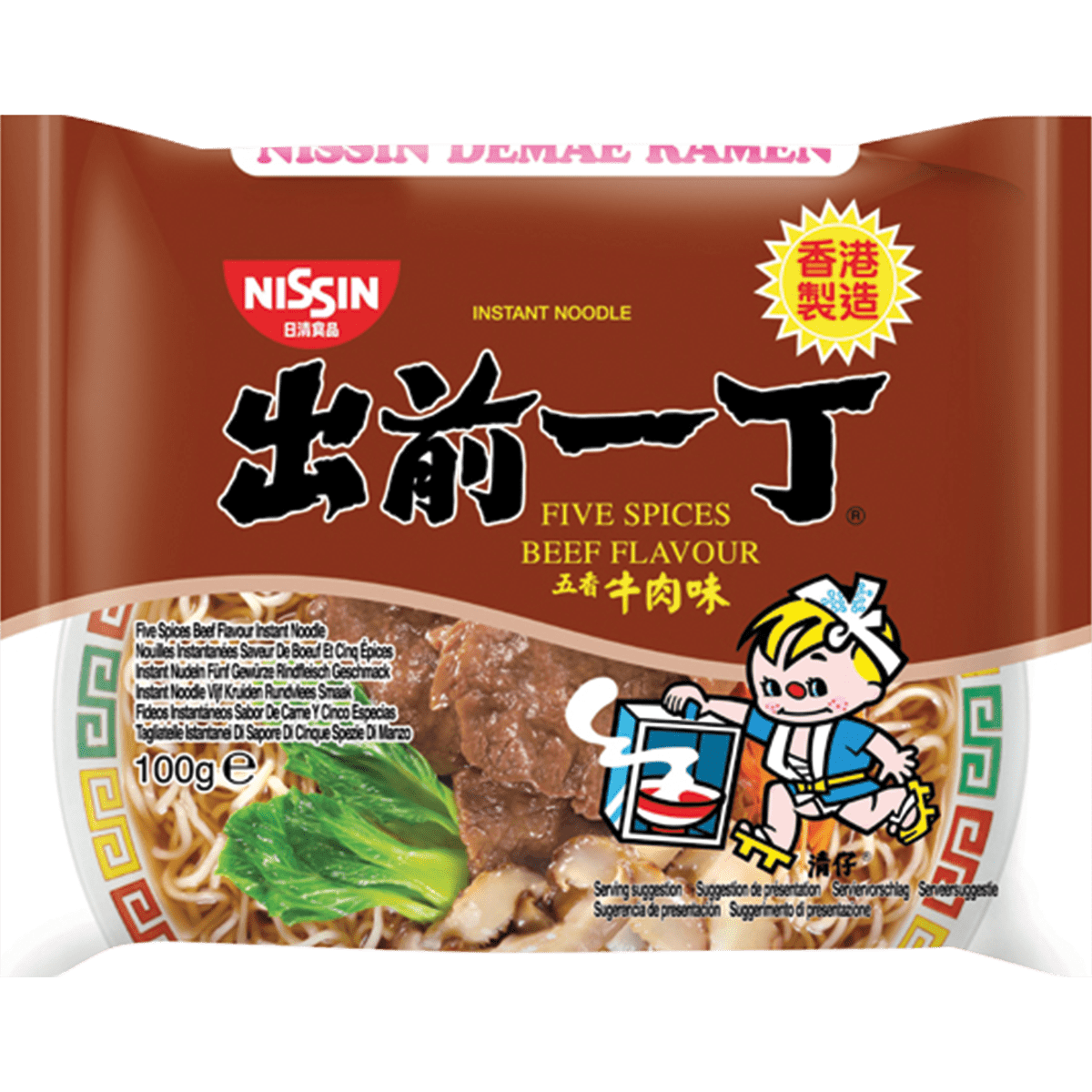HK Nissin Damae Ramen Five Spices Beef 100g 港版日清出前一丁即食麵五香牛肉味