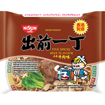 HK Nissin Damae Ramen Five Spices Beef 100g 港版日清出前一丁即食麵五香牛肉味