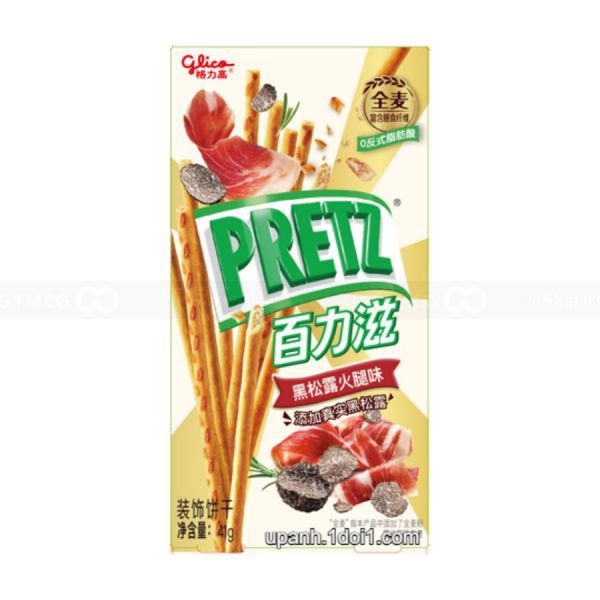 GLICO PRETZ Black Truffle &amp; Ham Flavor Biscult sticks 41g 格力高百力滋黑松露火腿味裝飾餅乾