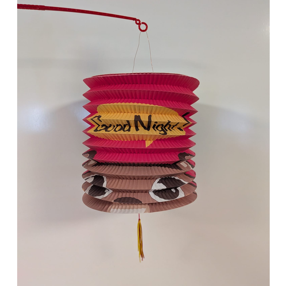 Foldable Paper Lantern with stick + 4 Candles