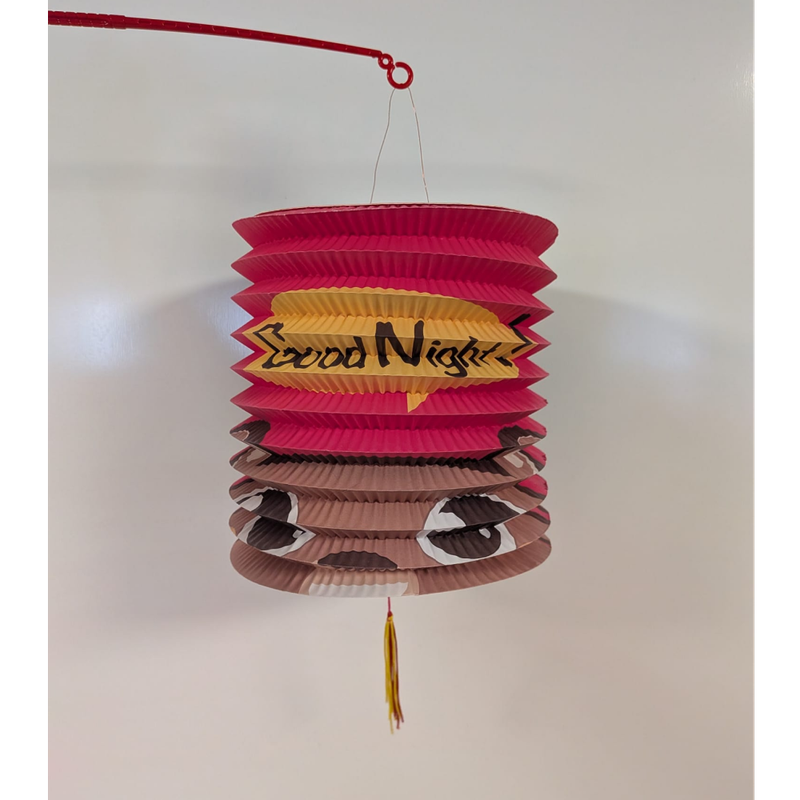 Foldable Paper Lantern with stick + 4 Candles