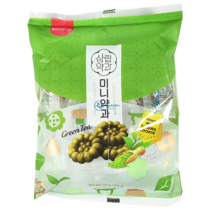Samlip Mini Korean Cookie(Yakgwa) Greentea 200g 迷你韓式餅乾抹茶口味
