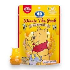 *AMOS Winnie the Pooh Gummy Honey Lemon Soda Flavour 60g 阿麥斯小熊維尼4D果汁軟糖蜂蜜檸檬味蘇打味