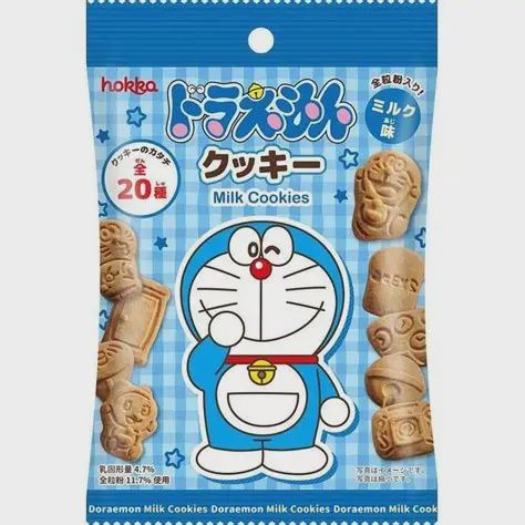 Học-Hokuriku Confectionery Doraemon Milk Cookies 50g 多啦 A 夢牛奶餅乾