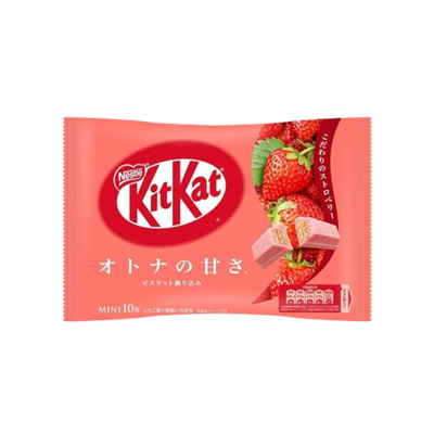 *NESTLE Kit Kat Mini Strawberry Chocolate Flavour 124g 奇巧迷你士多啤梨朱古力 *NESTLE Kit Kat Mini Strawberry Chocolate Flavour 124g 奇巧迷你士多啤梨朱古力