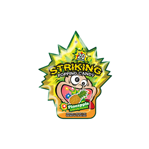 Striking Pineapple Flavour Popping Candy