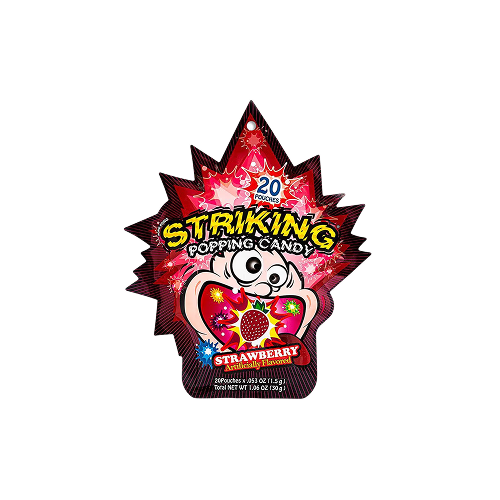 Striking Strawberry Popping Candy