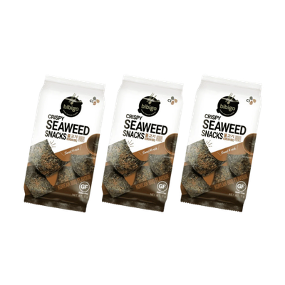 BIBIGO Crispy Seaweed Snacks BBQ 3x5g 燒烤味脆紫菜小吃 BIBIGO Crispy Seaweed Snacks BBQ 3x5g