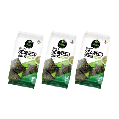 BIBIGO Crispy Seaweed Snacks Wasabi 3x5g 