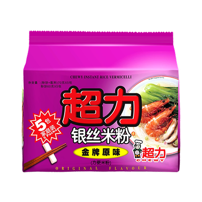 Chewy Rice Vermicelli Original 5x65g (Bundle) 超力銀絲米粉