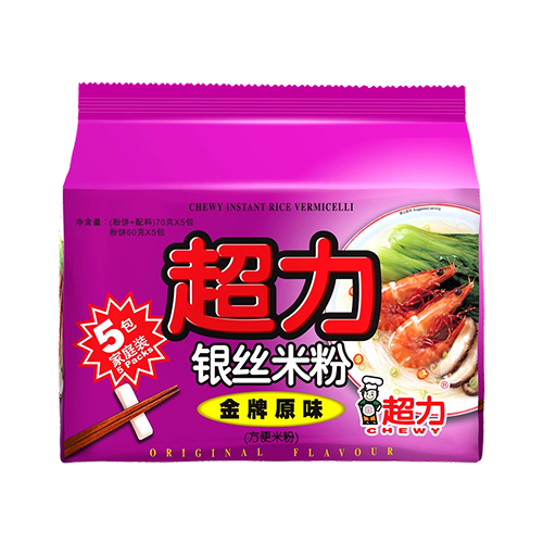 Chewy Rice Vermicelli Original 5x65g (Bundle) 超力銀絲米粉