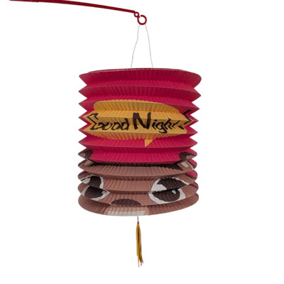 Foldable Paper Lantern with stick + 4 Candles