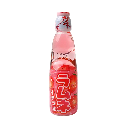 Hatakosen Strawberry Ramune Soda 200ml 