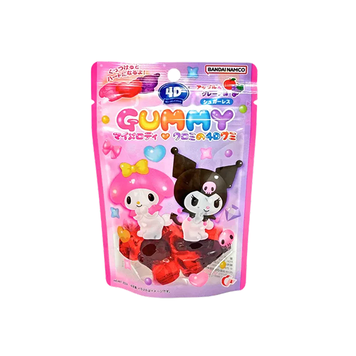 AMOS Melody &amp; Kuromi Gummy Apple &amp; Grape Flavour 60g
