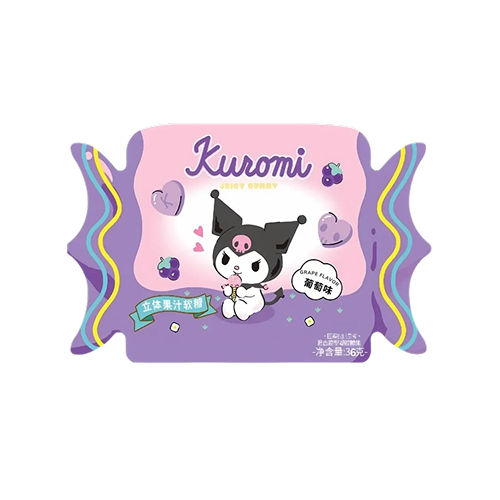 QSS Kuromi Gummy Candy Grape Flavour 36g 