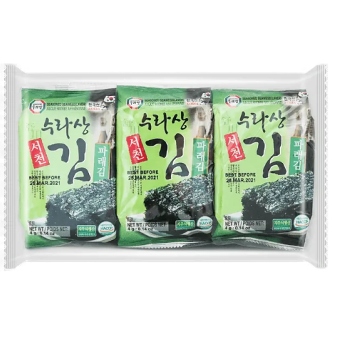 Surasang Seasoned Seaweed 3x4g 脆紫菜小吃
