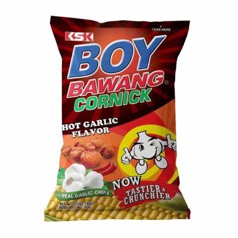 KSK Boy Bawang Cornick Hot Garlic 90g 辣蒜味粟米小食