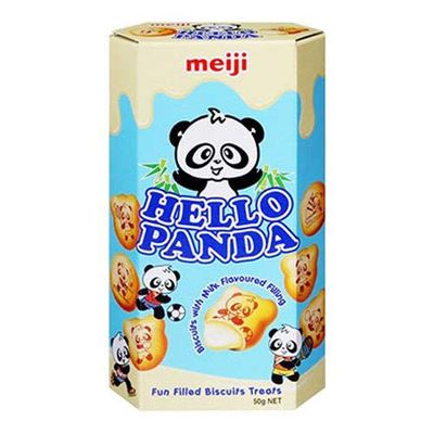 MEIJI Hello Panda - Milk Cream 50g 明治熊貓灌心餅牛奶忌廉味
