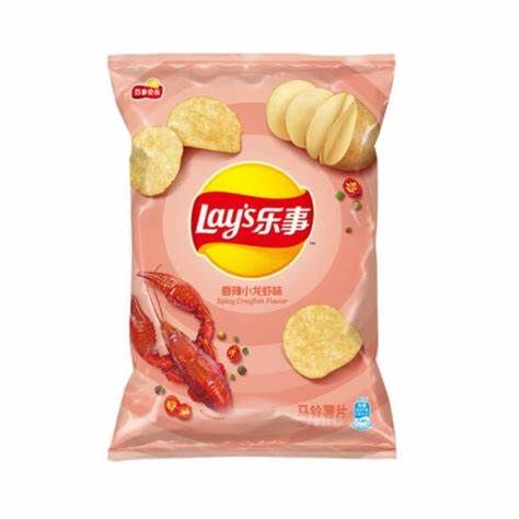 *LAY'S Potato Chips Spicy Crayfish Flavour 70g 樂事小龍蝦味薯片