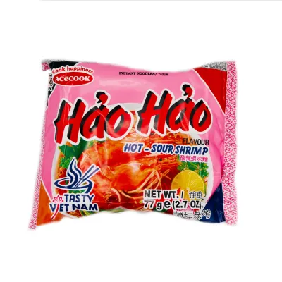Hao Hao Instant Noodles Hot&amp;Sour Shrimp Flavour 77g 越南酸辣蝦麵