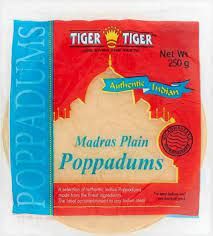 Tiger Tiger Madras Poppadoms 250g  印度薄餅