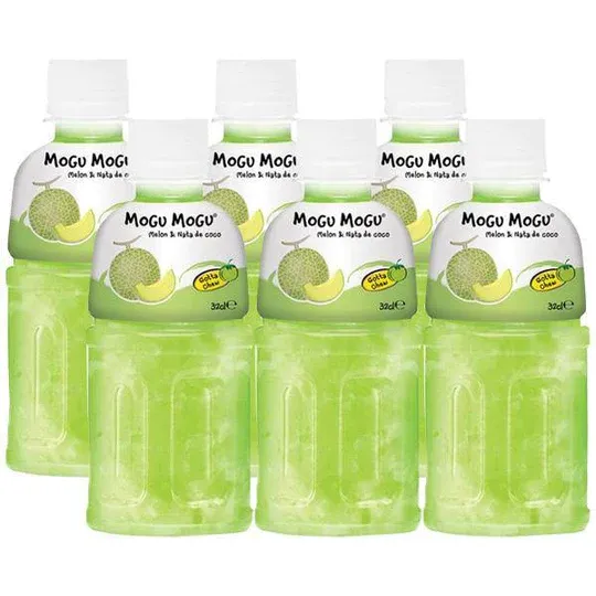 *Mogu Mogu Nata De Coco Drink Melon 6x320ml (TRAY) MOGU MOGU蜜瓜味